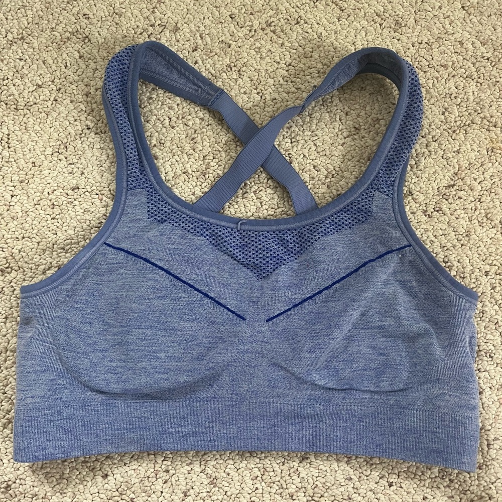 Unpadded cross back sports bra